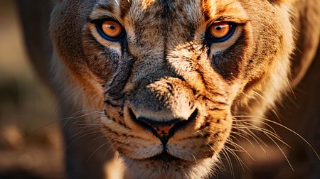 a close up of a tigerの素材