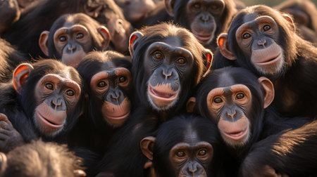 a group of monkeysの素材