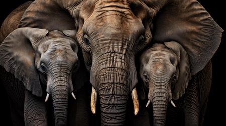 a group of elephantsの素材