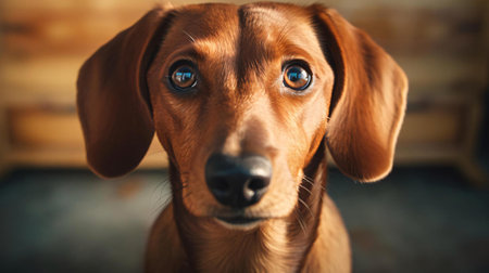 a brown dog with blue eyesの素材