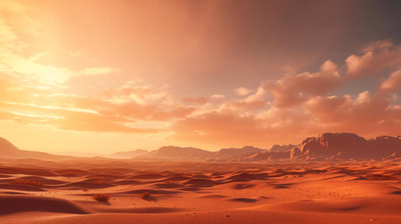 a desert landscape with mountainsの素材