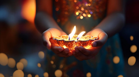a person holding a lit candleの素材