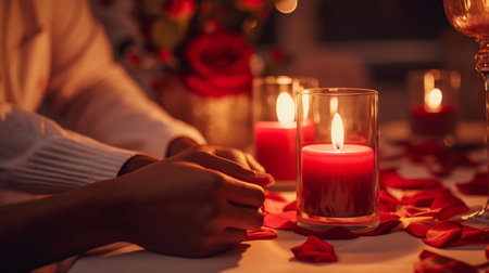 a person holding a candleの素材