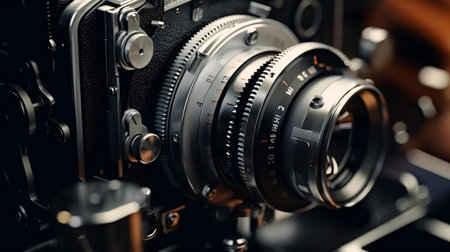 a close up of a cameraの素材