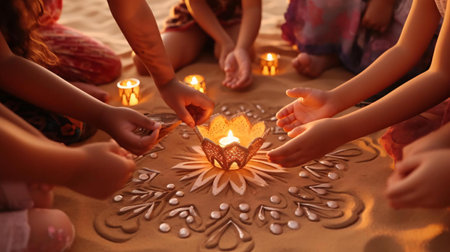 people around a tableの素材