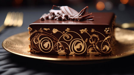 a cake with a design on itの素材