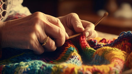 a person cutting a piece of fabricの素材