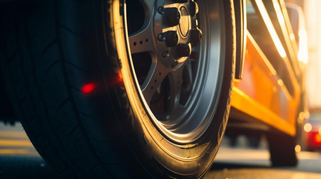 a close up of a tireの素材