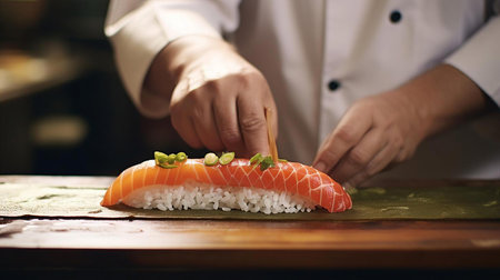 a person cutting a piece of foodの素材
