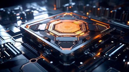 a close-up of a machineの素材