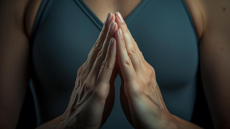 a close-up of a person's handの素材