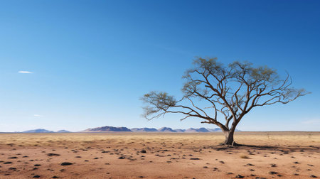 a tree in a desertの素材