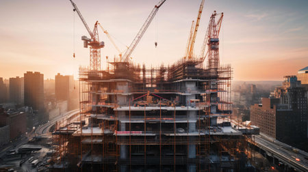 a building under constructionの素材