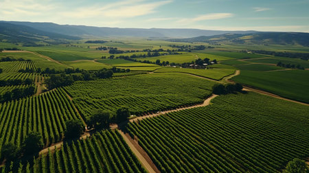 a large green fieldの素材