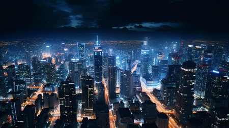 a city at nightの素材