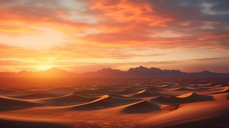 a sunset over a desertの素材