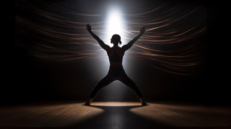 a person dancing on a stageの素材