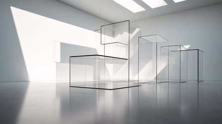 a room with a painting on the wallの素材