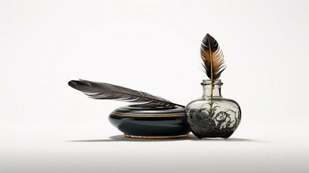 a gold and silver bird statueの素材