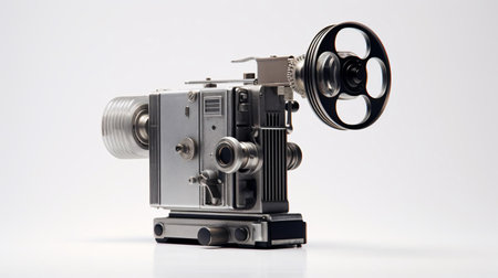 a silver camera with a lensの素材