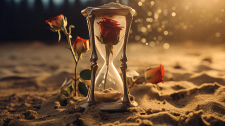 a glass vase with flowersの素材