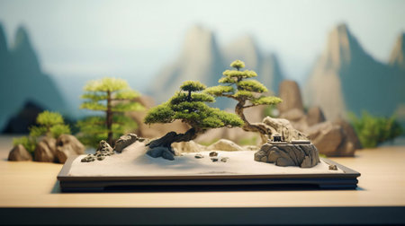 a small tree on a bookの素材