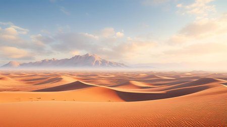 a desert landscape with sand dunesの素材