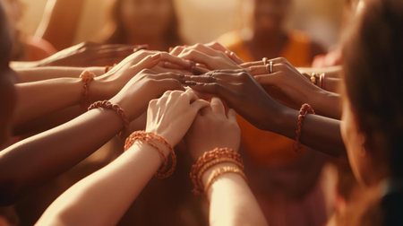 a close-up of hands holding a ringの素材