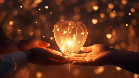 a person holding a light bulbの素材