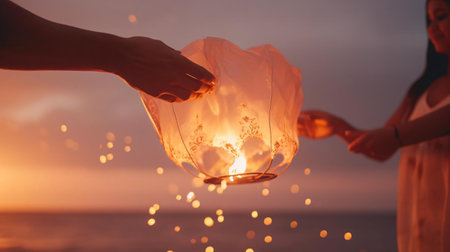 a person holding a light bulbの素材