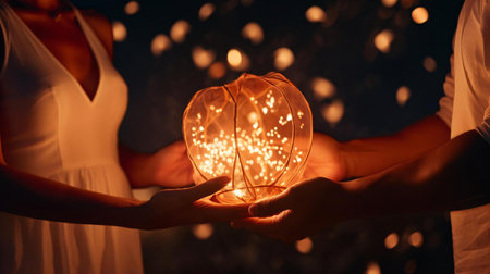a person holding a light bulbの素材