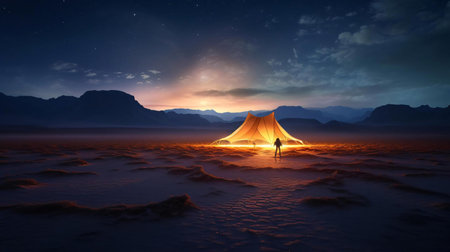 a person standing on a beachの素材