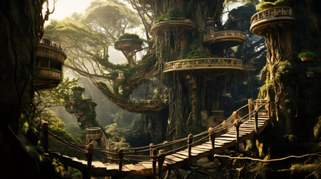 a video game of a bridgeの素材