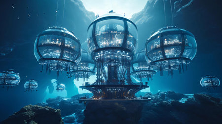 a group of light fixturesの素材