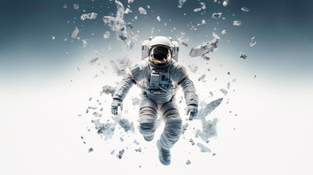 a person in scuba gear underwaterの素材