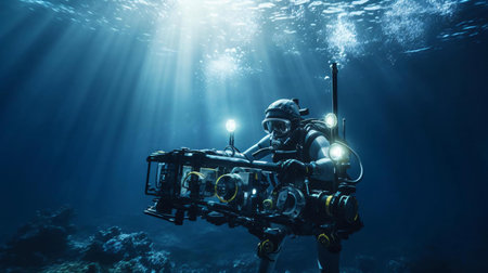 a person in a space suitの素材