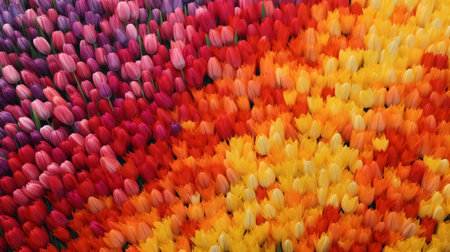 a large group of colorful flowersの素材