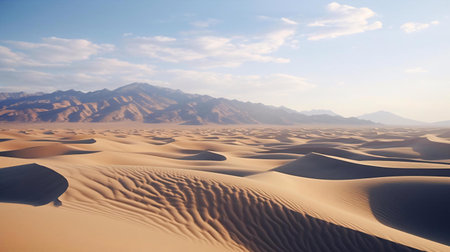 a desert landscape with sand dunesの素材