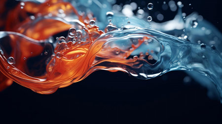 a close-up of water dropsの素材