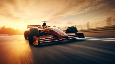 a race car on a trackの素材