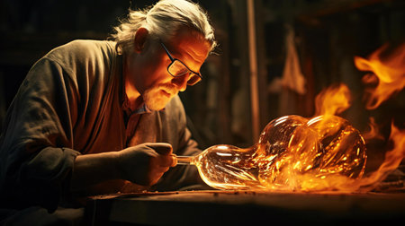 a man with glassesの素材