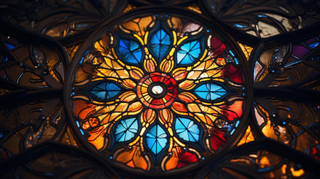 a stained glass windowの素材