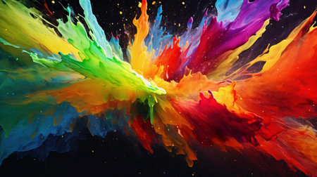 a colorful explosion in the skyの素材