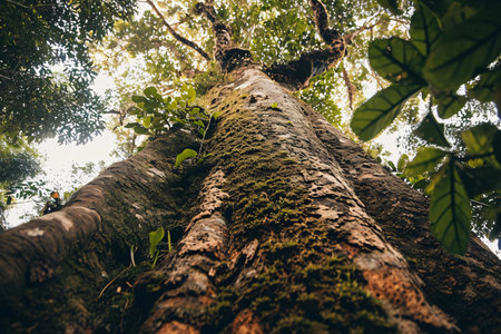 Close up of tree in the forest. Nature and environment concept.の素材