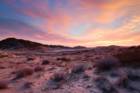 Sunset over the Namib Desert in Namibia, Africa.の素材