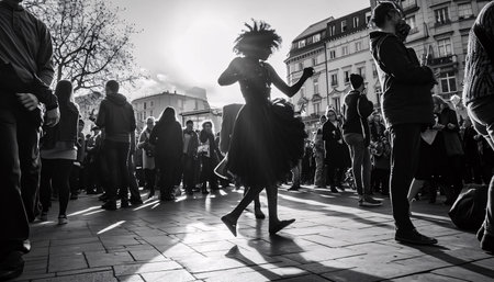 People take part in the Milan Fashion Week Fall/Winter 2019/20 in Milan.の素材