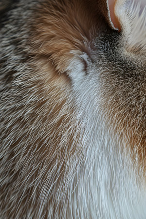 Close up of a cat's nose. Shallow depth of field.の素材