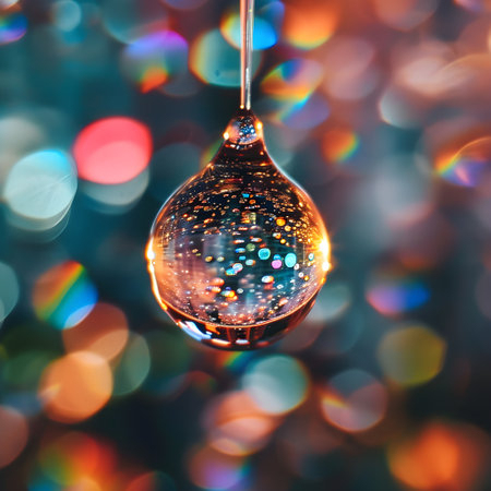 christmas ball on bokeh background, christmas and new year conceptの素材