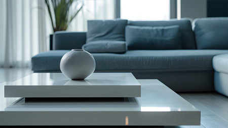 Modern bright interiors apartment living room 3D rendering computer generated imageの素材