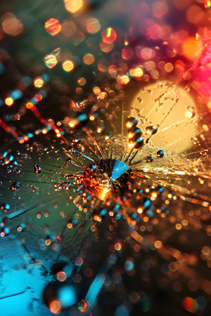 water drops on glass with bokeh background, shallow dofの素材